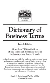 book Dictionary of Business Terms