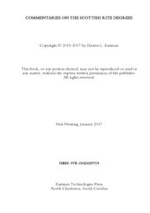 book Commentaries on the Scottish Rite Degrees