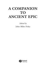 book Companion to Ancient Epic