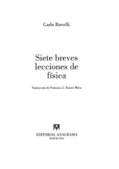 book Siete Breves Lecciones De Fisica