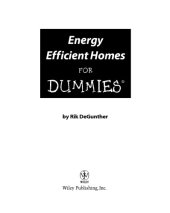 book Energy Efficient Homes for Dummies