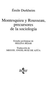 book Montesquieu Y Rousseau