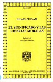 book El Significado Y Las Ciencias Morales