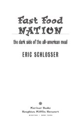 book Fast Food Nation: The Dark Side of the All-American Meal