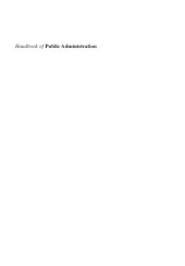 book Handbook of Public Administration