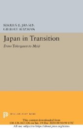 book Japan in Transition: From Tokugawa to Meiji