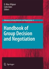 book Handbook of Gorup Decision and Negotiation