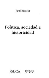 book Politica Sociedad E Historicidad