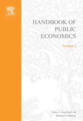 book Handbook of Public Economics, Volume 1