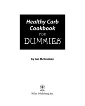 book Healthy Carb Cookbook for Dummies