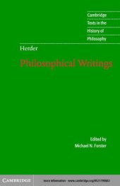 book Herder: Philosophical Writings