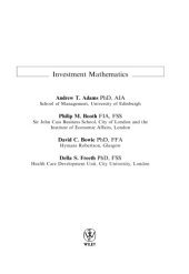 book Investment Mathematics