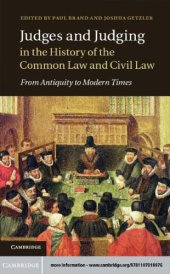 book Judges and Judging in the History of the Common Law and Civil Law: From Antiquity to Modern Times