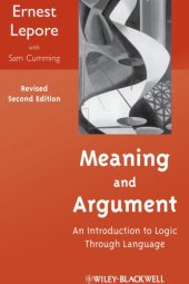 book Meaning and Argument: An Introduction to Logic Through Language