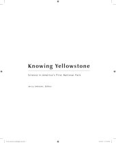 book Knowing Yellowstone: Science in America's First National Park