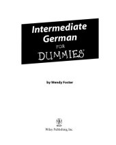 book Intermediate German for Dummies