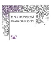 book En defensa de los ociosos