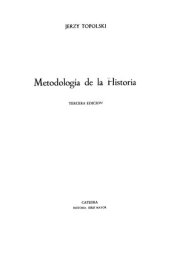 book Metodologia De La Historia