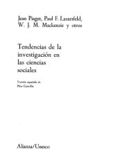 book Tendencias de la investigación en las ciencias sociales; 1973