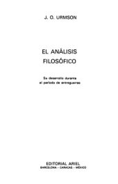 book El análisis filosófico: su desarrollo durante el período de entreguerras