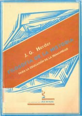 book Filosofia De La Historia Para La Educacion De La Humanidad