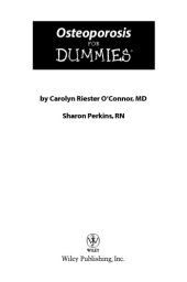 book Osteoporosis for Dummies