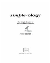 book Simpleology: The Simple Science of Getting What You Want