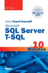 book Sams Teach Yourself Microsoft SQL Server T-SQL in 10 Minutes