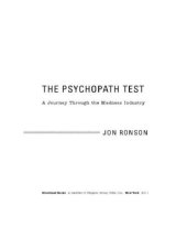 book The Psychopath Test: a Journey Through the Madness Industry