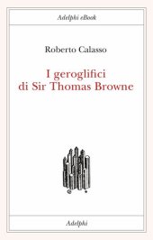 book I geroglifici di Sir Thomas Browne