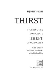 book Thirst: Fighting the Corporate Theft of Our Water