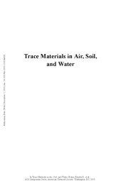 book Trace Materials in Air, Soil, and Water