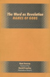 book Word As Revelation, Names of God