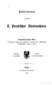 book Frankreich und Preußen von 1795 bis 1807. Diplomatische Corresponzen (1800-1807)