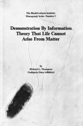 book Demonstration By Information Theory that Life Cannot Arise from Matter