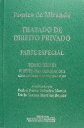 book Tratado de Direito Privado, Tomo XLVIII - Direito das obrigações: Contrato coletivo do trabalho. Contratos especiais de trabalho. Preposição comercial. Ações. Acordos em dissídios coletivos e individuais. Contrato de trabalho rural