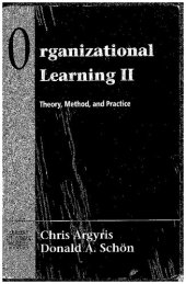 book Organizational Learning II: Theory, Method and Practice