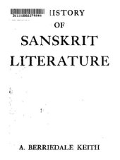 book A history of Sanskrit literature