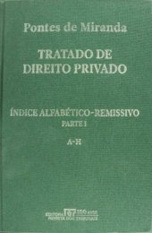 book Tratado de Direito Privado - Índice alfabético-remissivo II: A-H