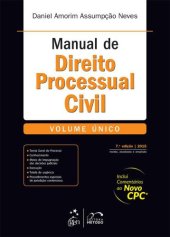 book Manual de Direito Processual Civil - Volume Único