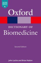 book A Dictionary of Biomedicine (Oxford Quick Reference Online)