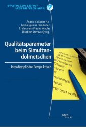 book Qualitätsparameter beim Simultandolmetschen interdisziplinäre Perspektiven