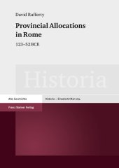 book Provincial Allocations in Rome: 123-52 BCE