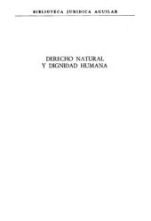 book Derecho Natural Y Dignidad Humana