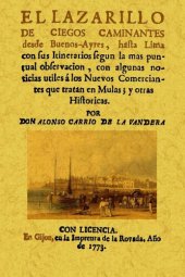 book El lazarillo de ciegos caminantes