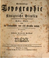 book Vollständige Topographie des Königreichs Preussen, die Topographie von Ost-Preussen