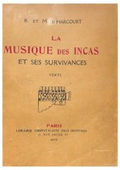 book La musique des Incas et ses survivances - Texte