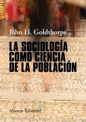 book La sociología como ciencia de la población