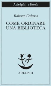 book Come ordinare una biblioteca