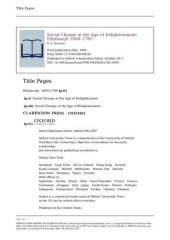 book Social Change in the Age of Enlightenment: Edinburgh 1660-1760